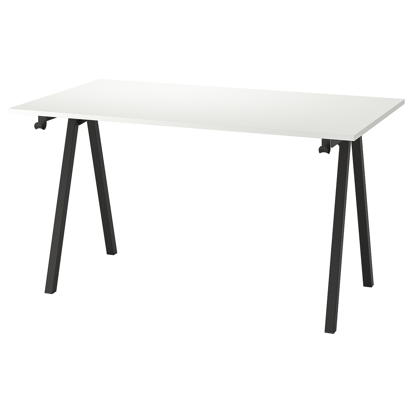 IKEA TROTTEN biurko, biały/antracyt, 140x80 cm