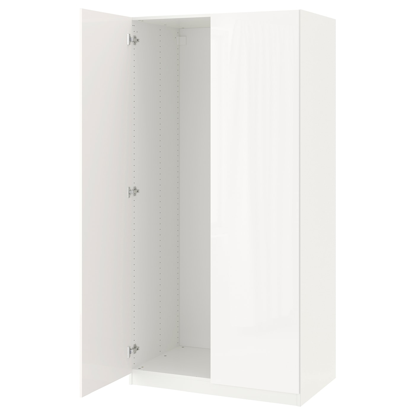 IKEA PAX Szafa/2 drzwi, biały/Fardal połysk/biel, 100x38x201 cm