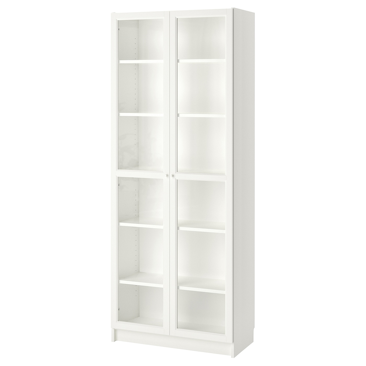 IKEA BILLY / OXBERG witryna, biały/szkło, 80x41x202 cm