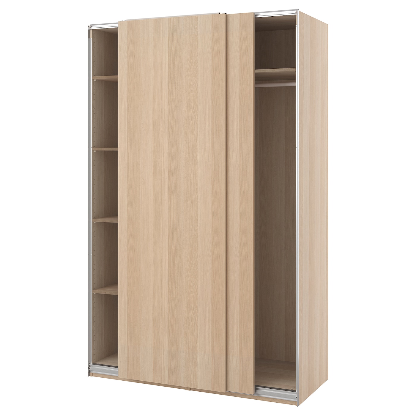 IKEA PAX / HASVIK szafa, imitacja dębu bejcowanego na biało/imitacja dębu bejcowanego na biało, 150x66x236 cm