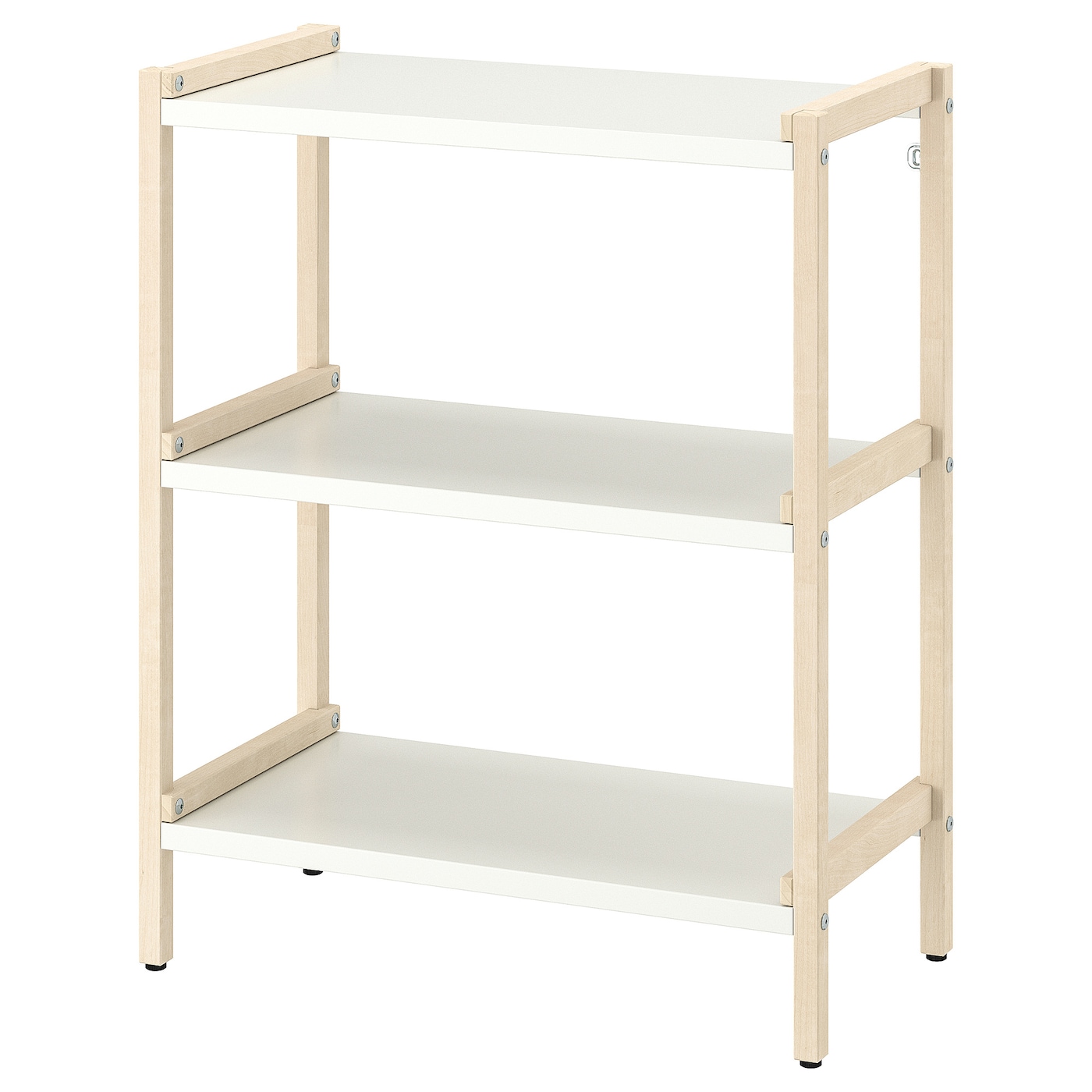 IKEA EKENABBEN regał otwarty, osika/biały, 70x34x86 cm