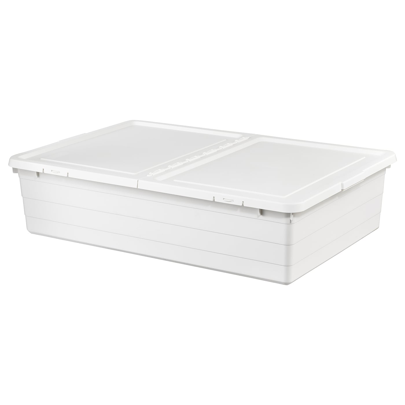 IKEA SOCKERBIT pojemnik z pokrywą, biały, 50x77x19 cm
