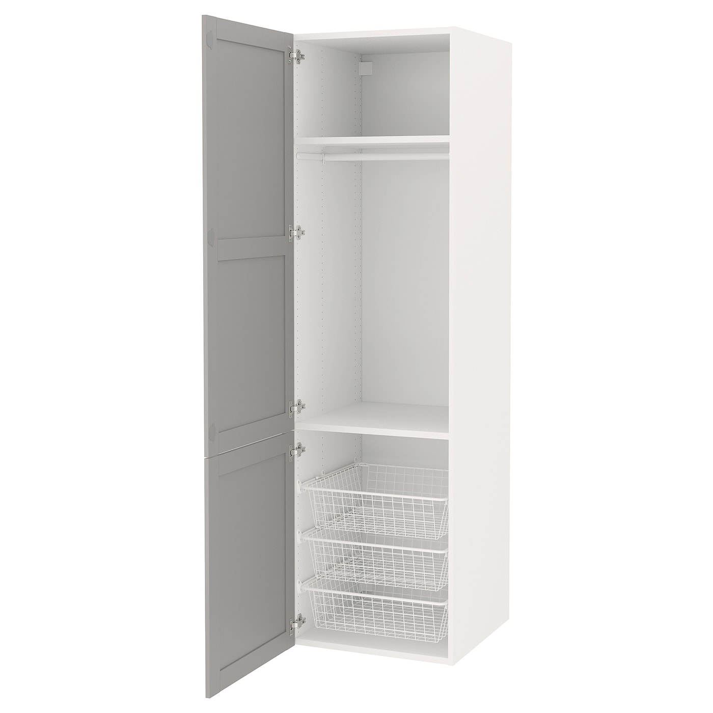 IKEA ENHET regał, biały/szary rama, 60x62x210 cm
