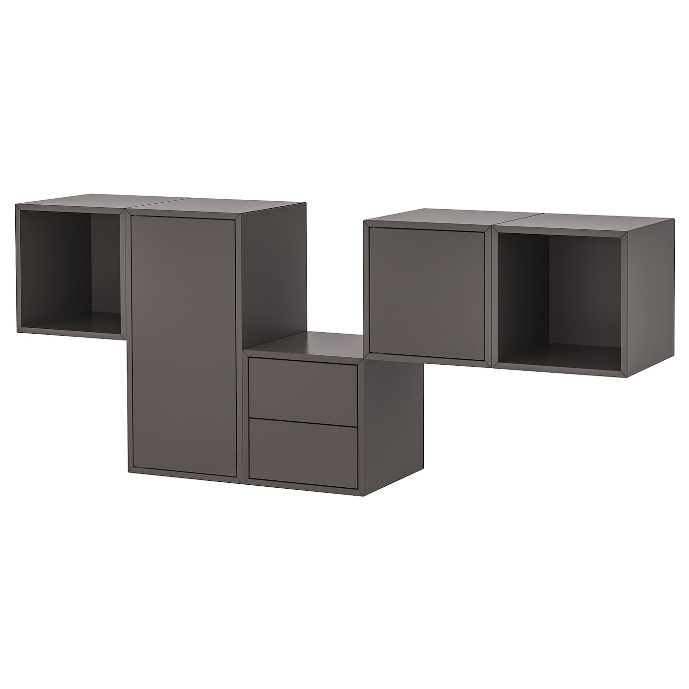 IKEA EKET kombinacja szafek ściennych, ciemnoszary, 175x35x70 cm