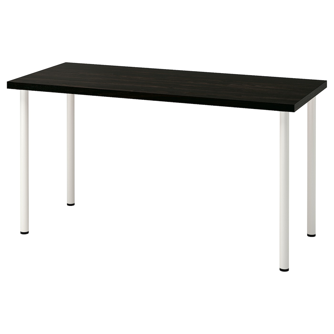IKEA LAGKAPTEN / ADILS biurko, czarnybrąz/biały, 140x60 cm