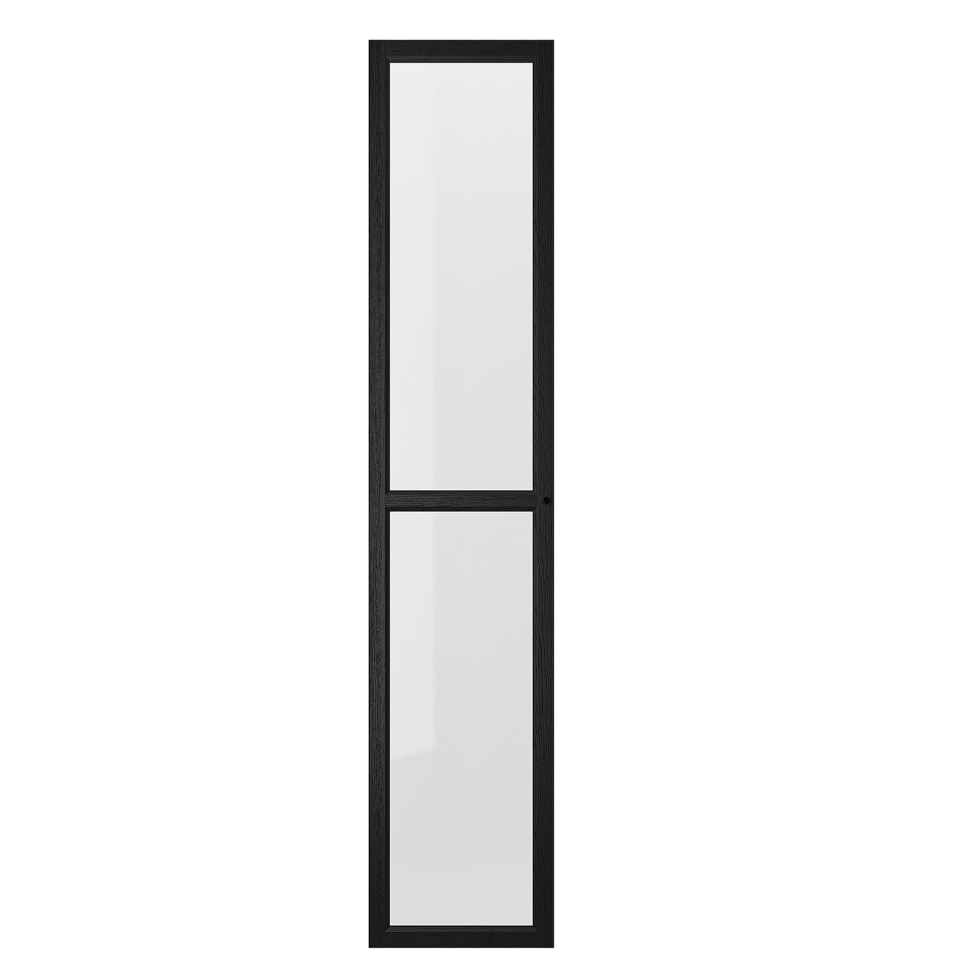IKEA OXBERG drzwi szklane, czarny imit. dębu, 40x192 cm