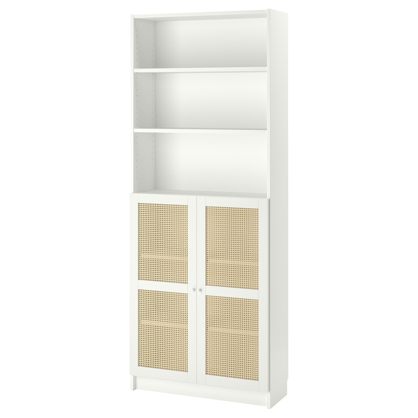 IKEA BILLY / HÖGADAL regał z drzwiami, biały, 80x30x202 cm