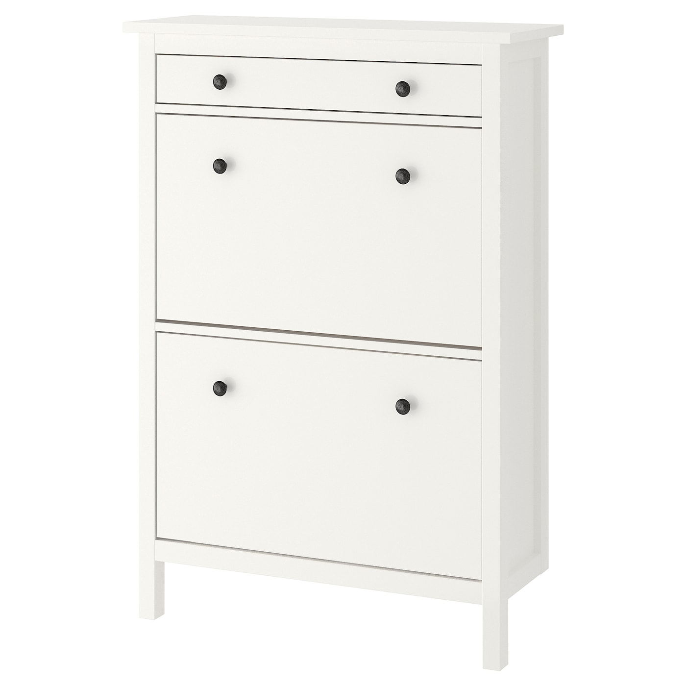 IKEA HEMNES szafka na buty, 2 przegrody, biały, 89x30x127 cm