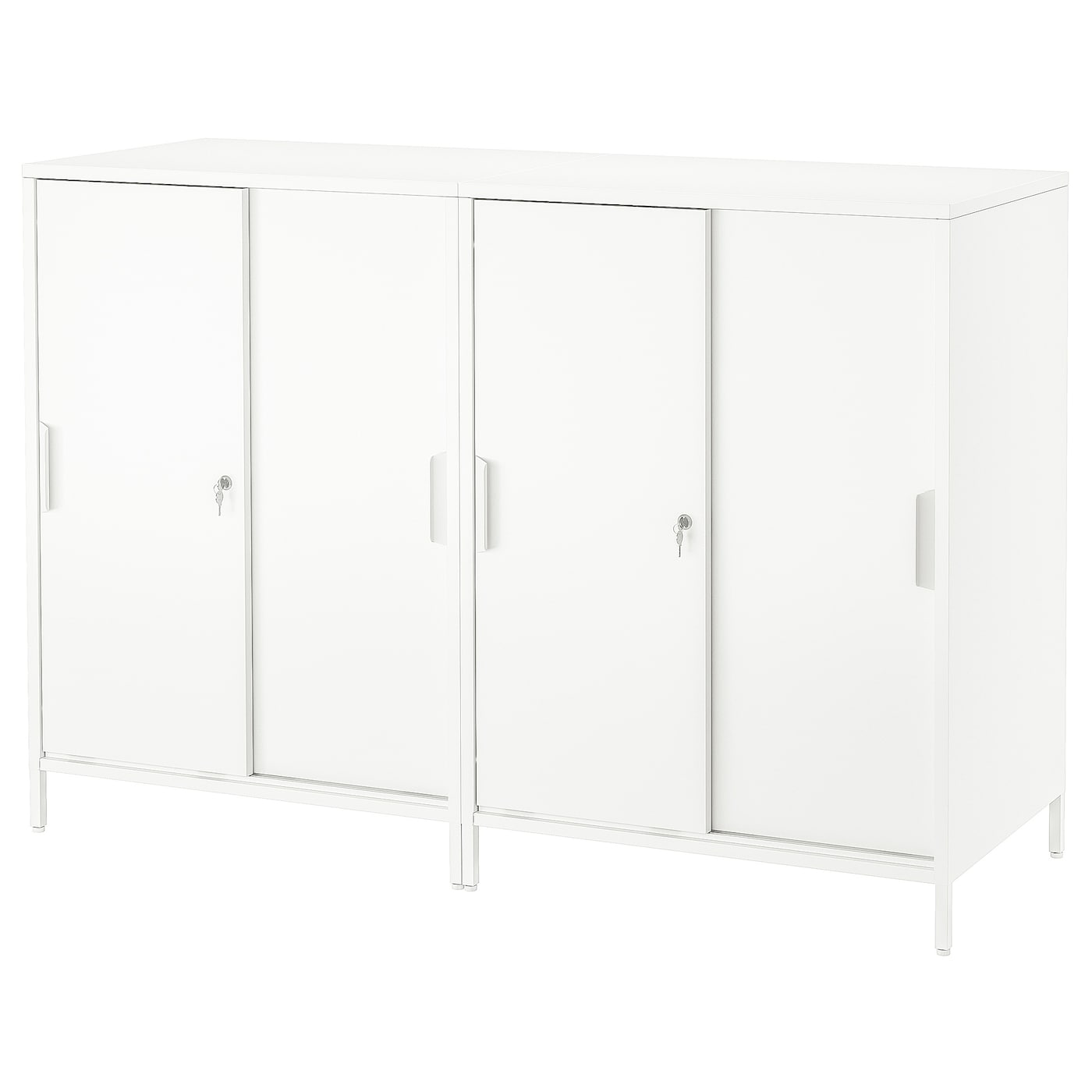 IKEA TROTTEN szafka z drzwiami przesuwnymi, biały, 160x110 cm