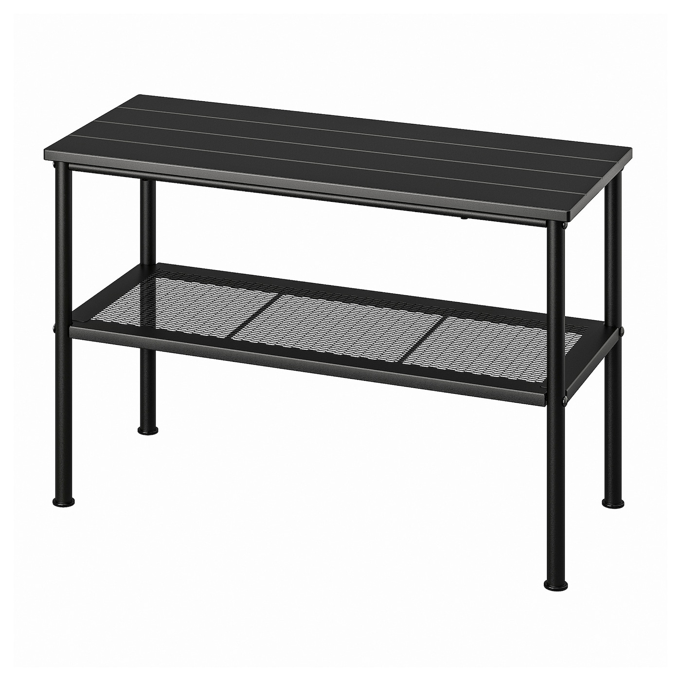 IKEA NIPÅSEN Ławka z półkami na buty, czarny, 79x35x52 cm