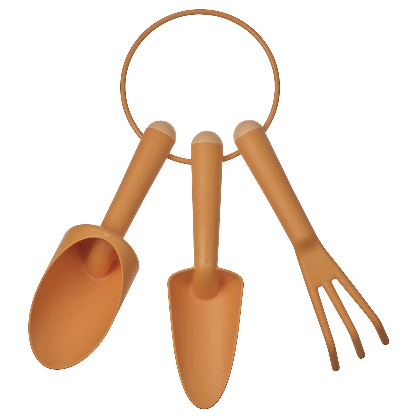 IKEA GRÄSMARÖ zestaw ogrodowy, 3 szt, do wewnątrz/na zewnątrz pomarańczowy, Długość: 22 cm
