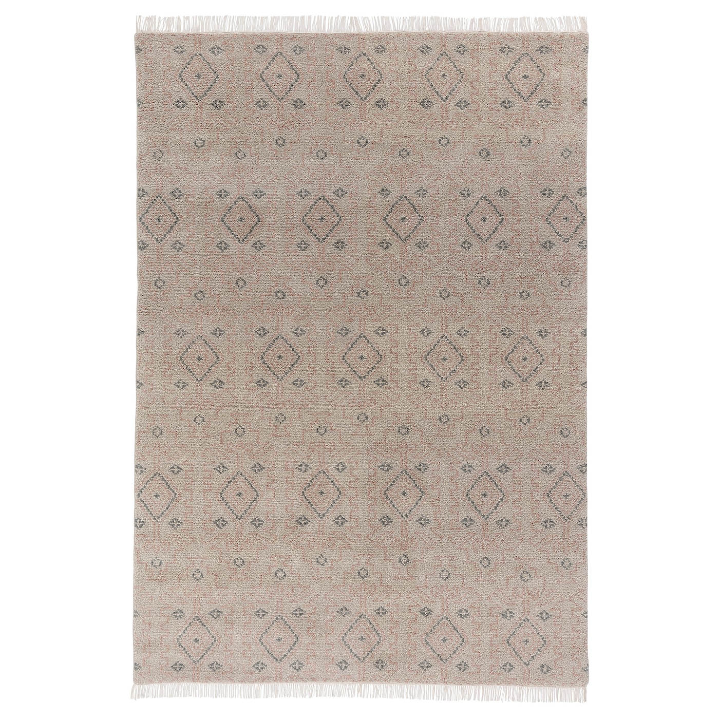 IKEA PENSELRÅG dywan z krótkim włosiem, szary/beż/wykonano ręcznie, 170x240 cm
