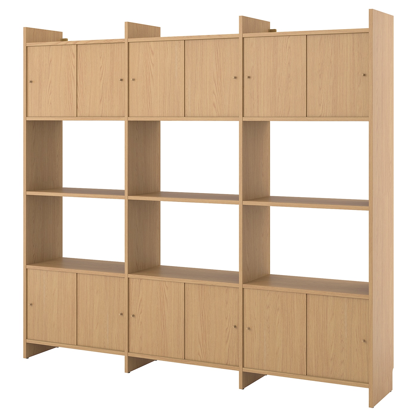 IKEA LÅDMAKARE kombinacja z drzwiami przesuwnymi, z 3 półkami/imit. dębu, 238x35x212 cm