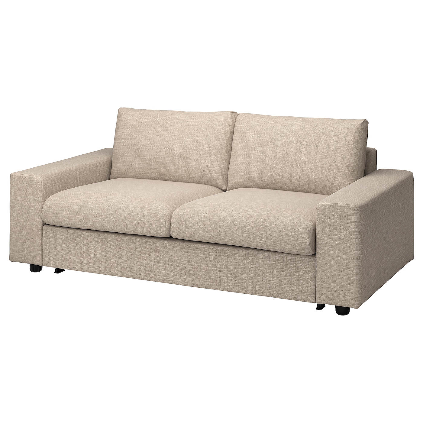 IKEA VIMLE sofa 2-osobowa, rozkładana, z szerokimi podłokietnikami/Hillared beżowy