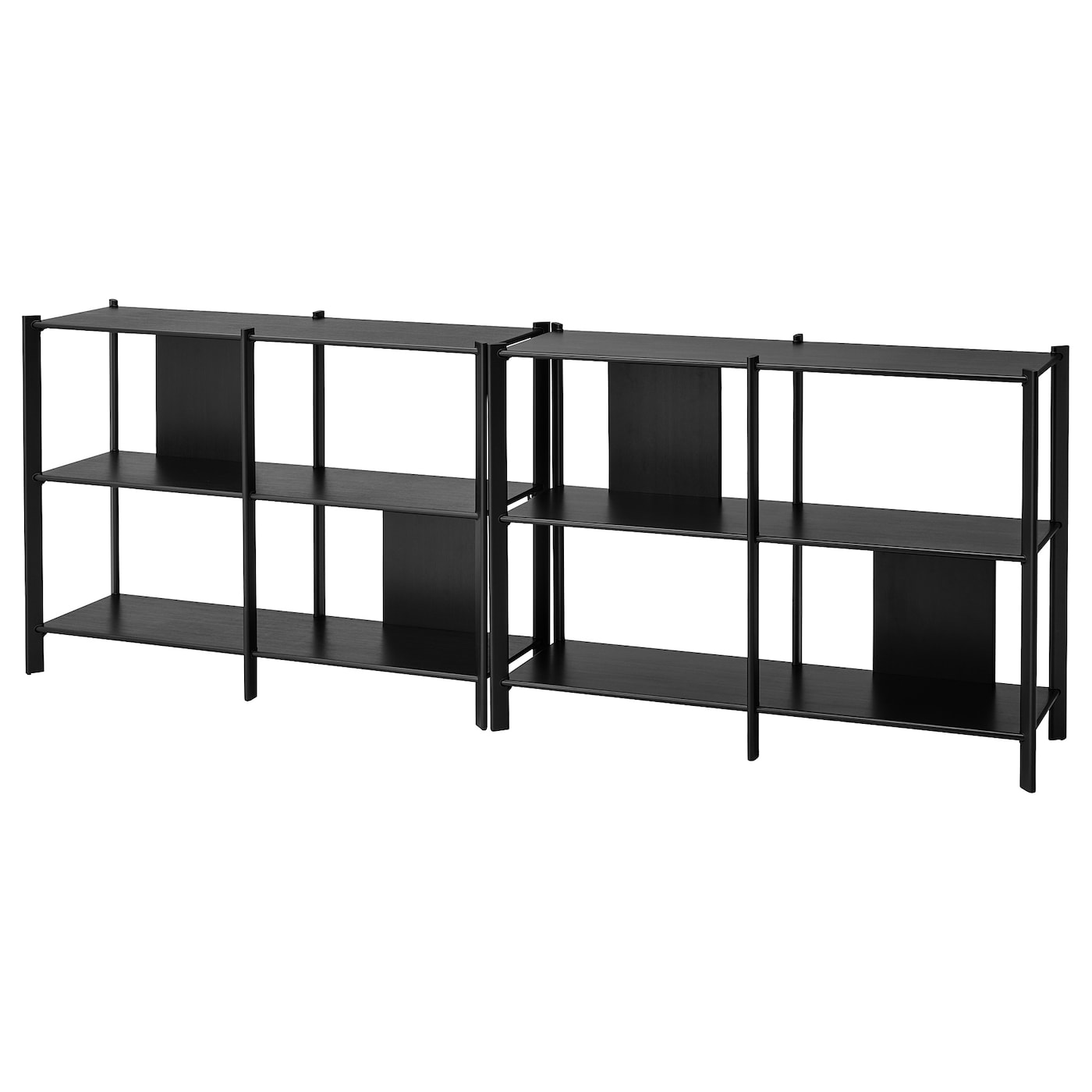 IKEA JÄTTESTA regał, czarny, 240x40x85 cm