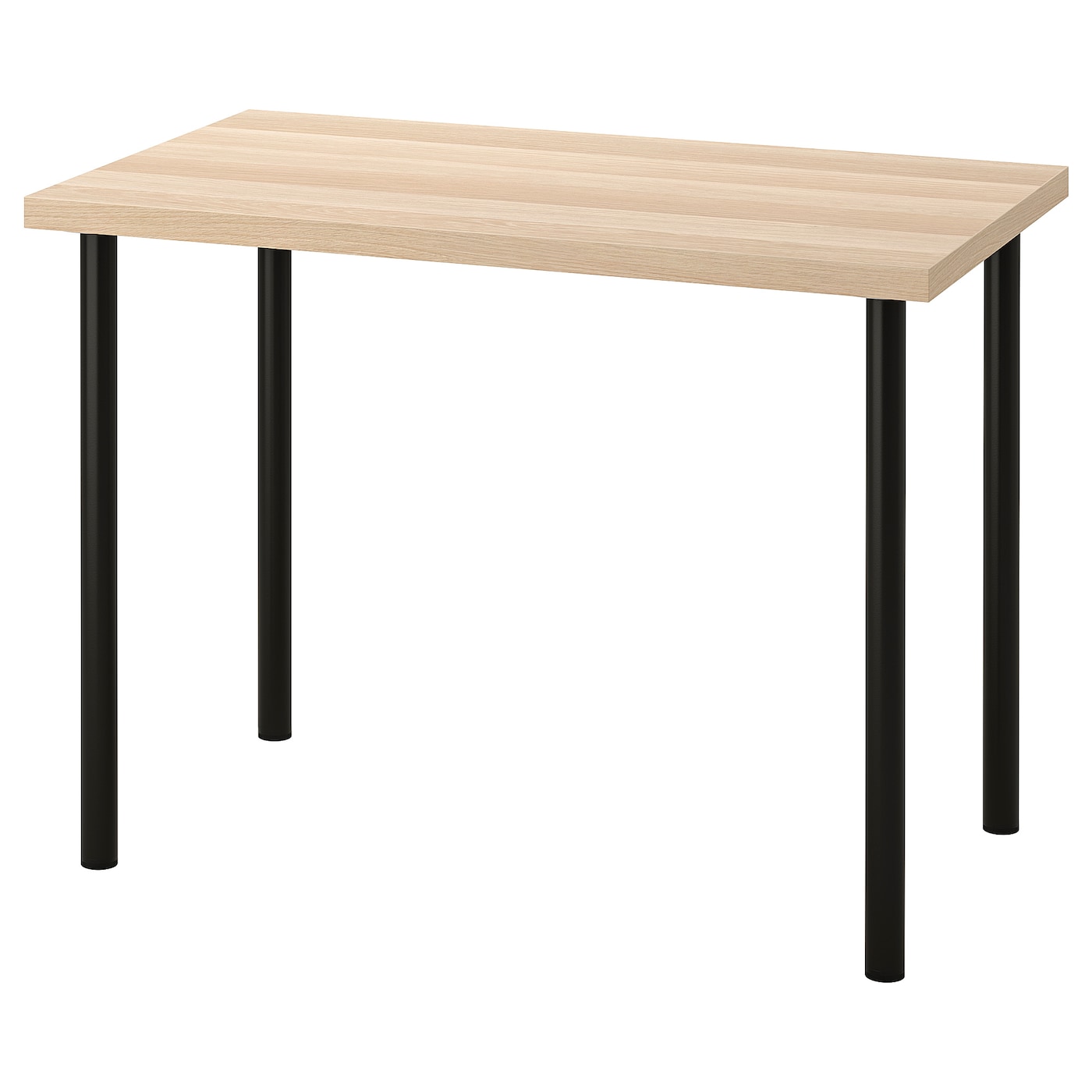 IKEA LINNMON / ADILS biurko, imitacja dębu bejcowanego na biało/czarny, 100x60 cm