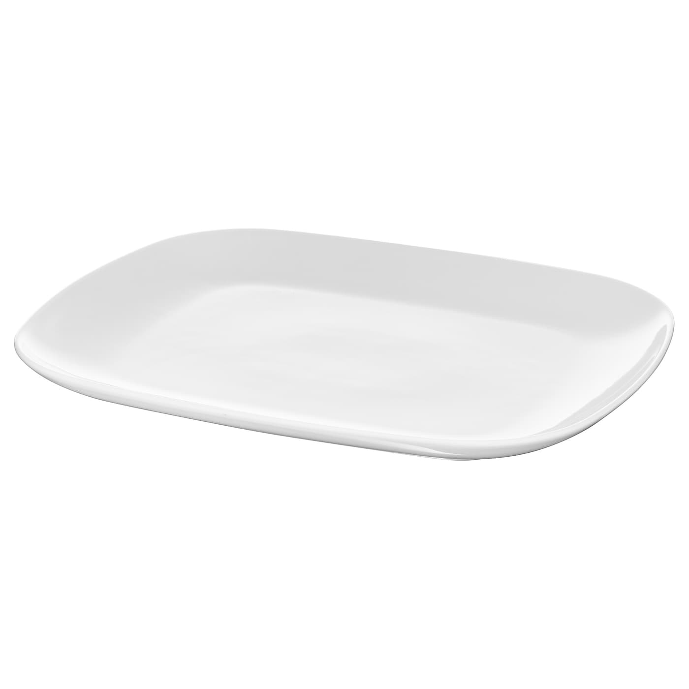 IKEA VÄRDERA talerz, biały, 31x26 cm