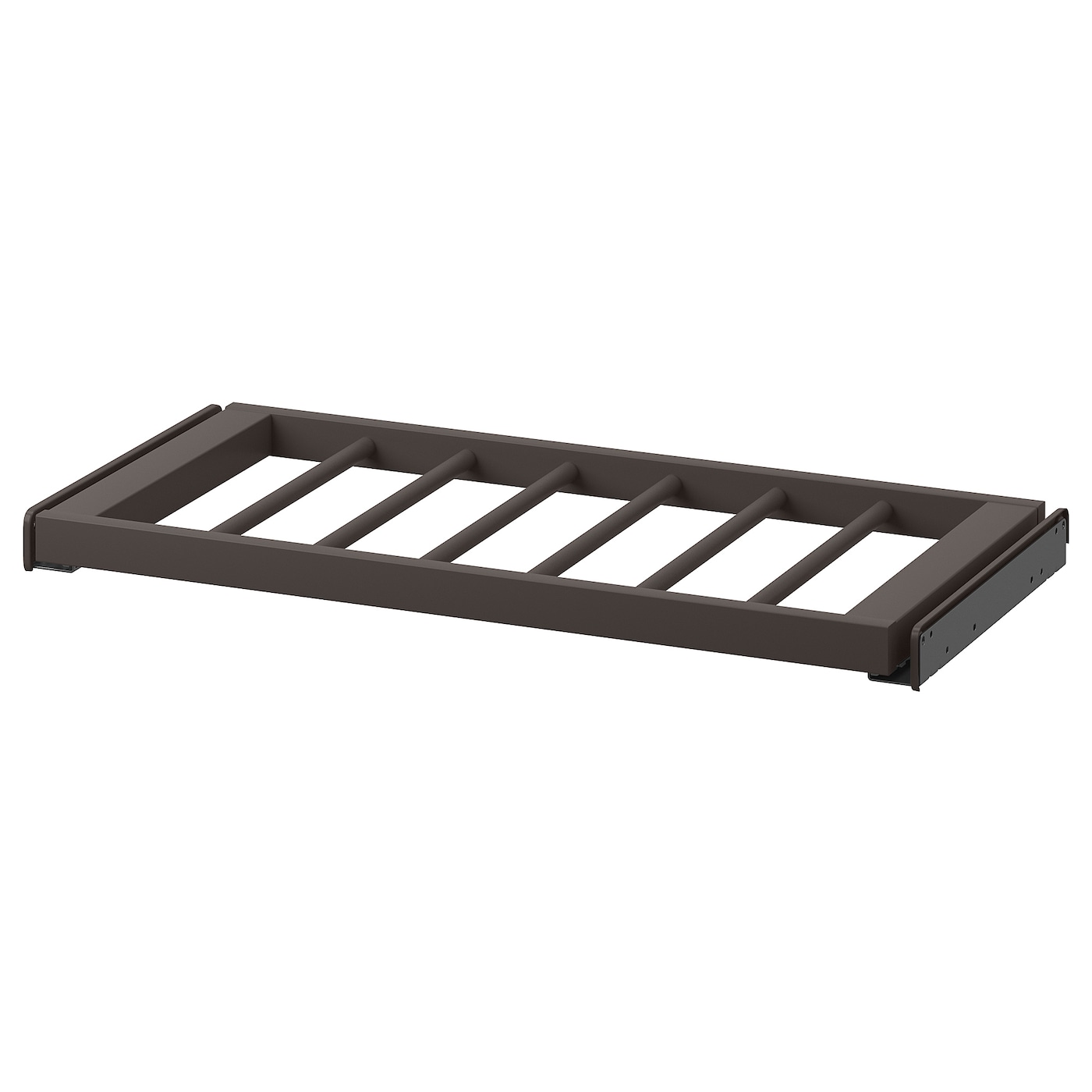 IKEA KOMPLEMENT wysuwany wieszak na spodnie, ciemnoszary, 75x35 cm