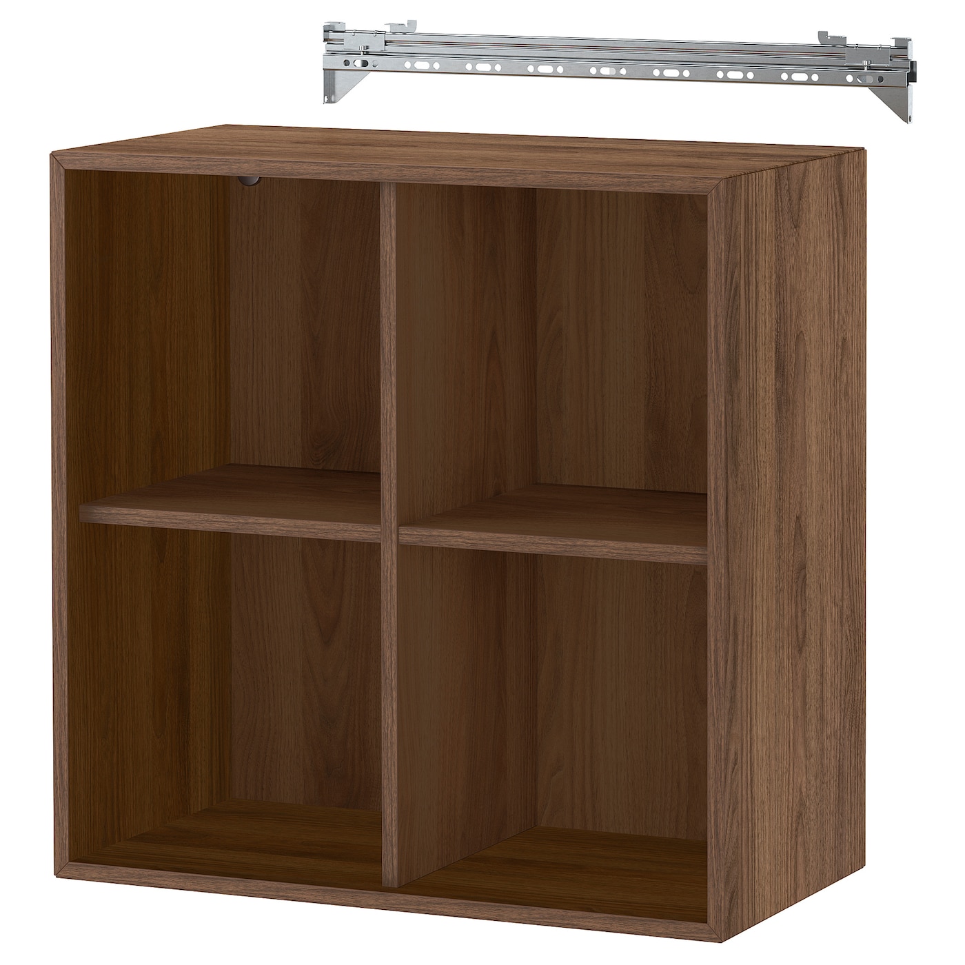 IKEA EKET regał ścienny 4 przegrody, orzech, 70x35x70 cm