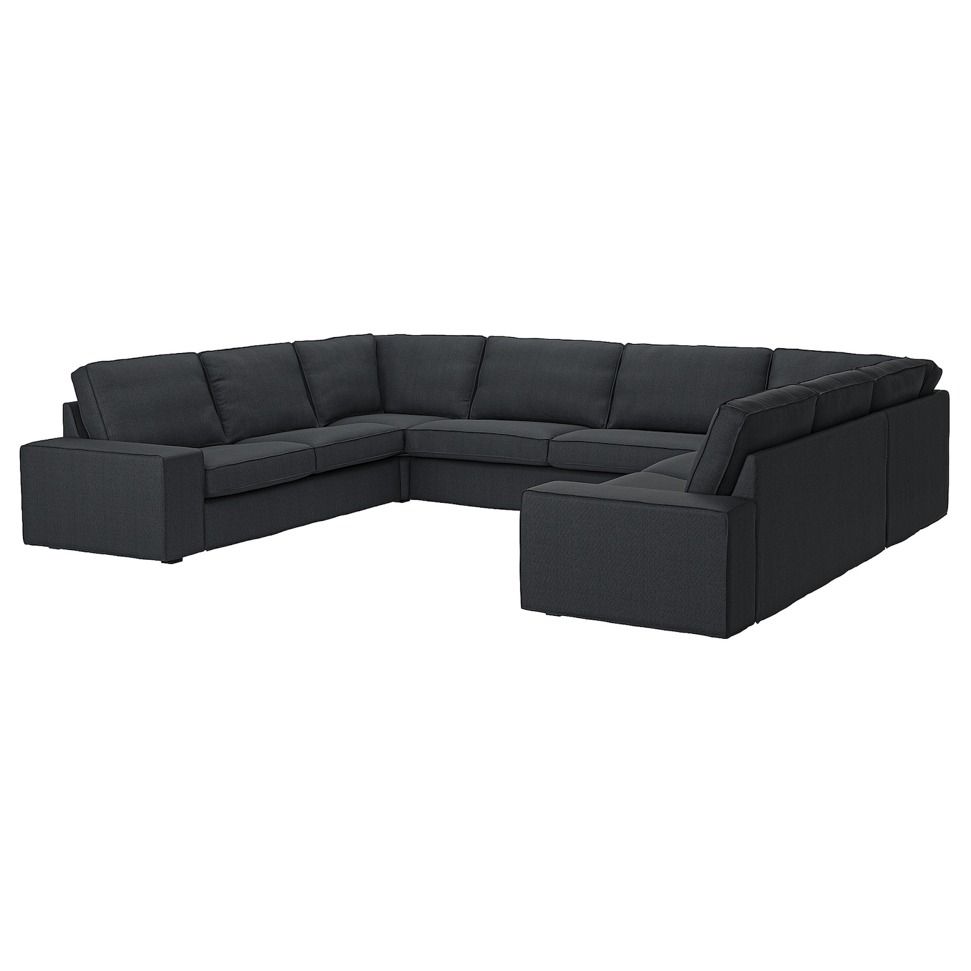 IKEA KIVIK sofa w kształcie lit U, 7-osobowa, Tresund antracyt, Szerokość: 368 cm
