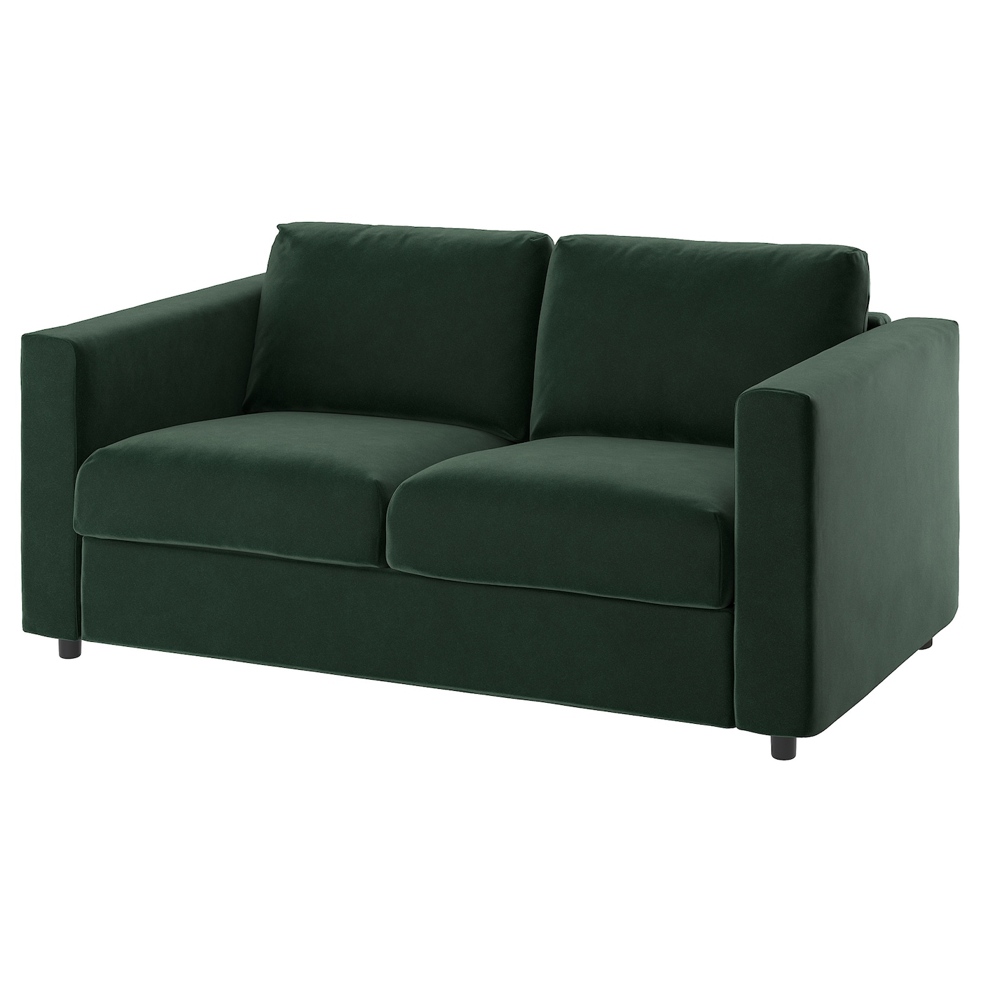 IKEA VIMLE sofa 2-osobowa, rozkładana, Djuparp ciemnozielony, Wysokość łóżka: 53 cm