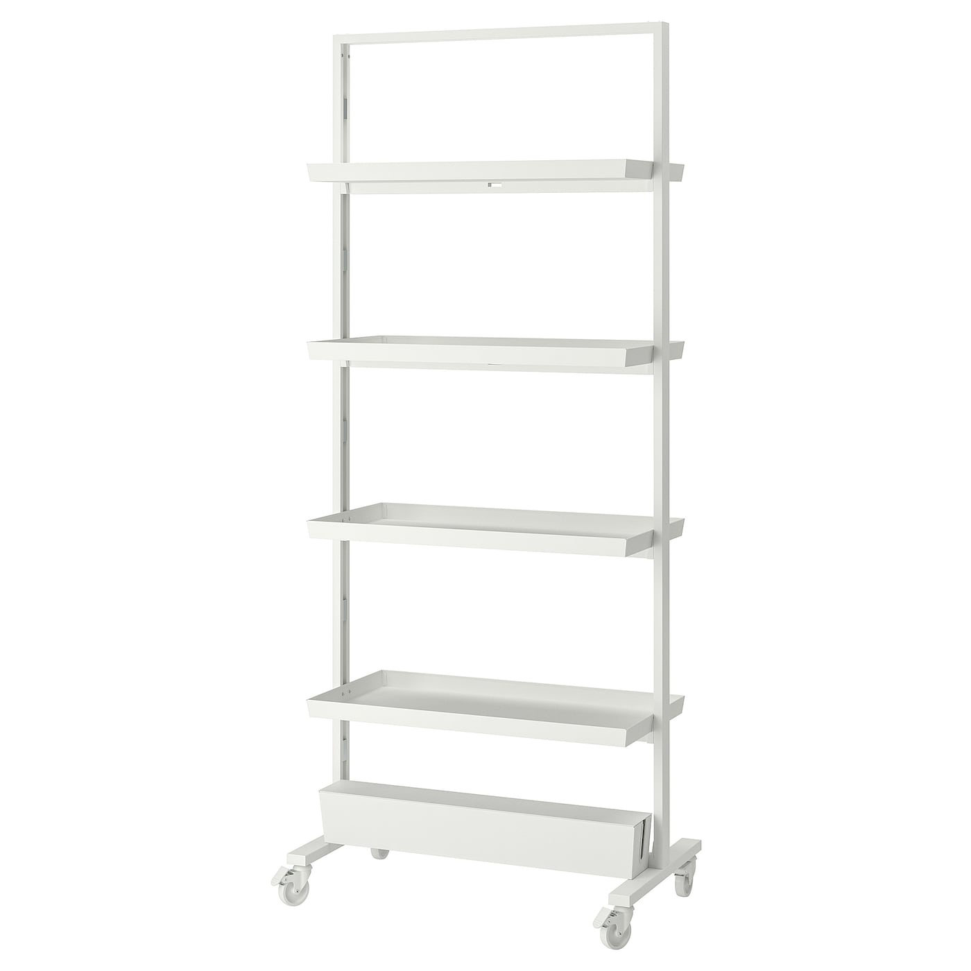 IKEA MITTZON rama z kółk/półka/org na kable, biały, 85x205 cm