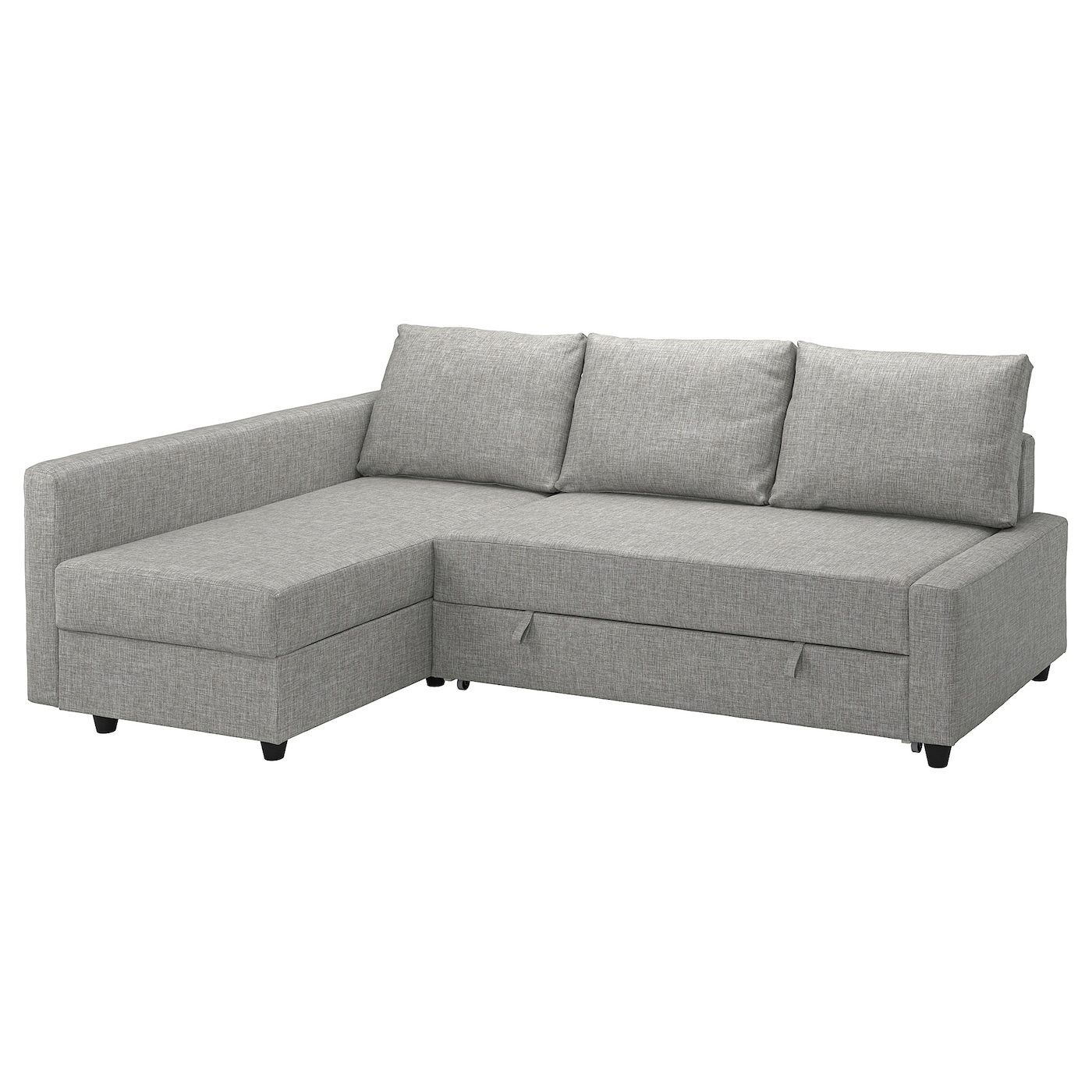 IKEA FRIHETEN narożnik z funkcją spania, Faringe jasnoszary, Głębokość: 151 cm