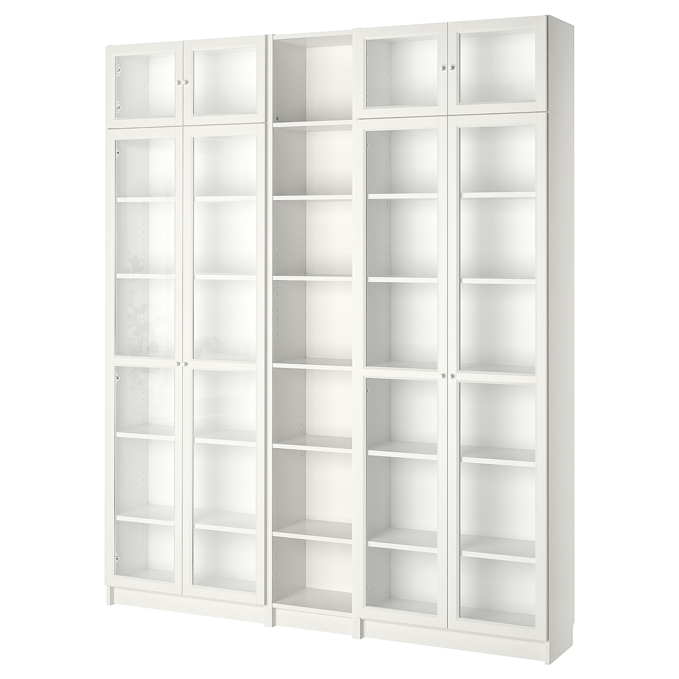 IKEA BILLY / OXBERG regał, biały, 200x30x237 cm