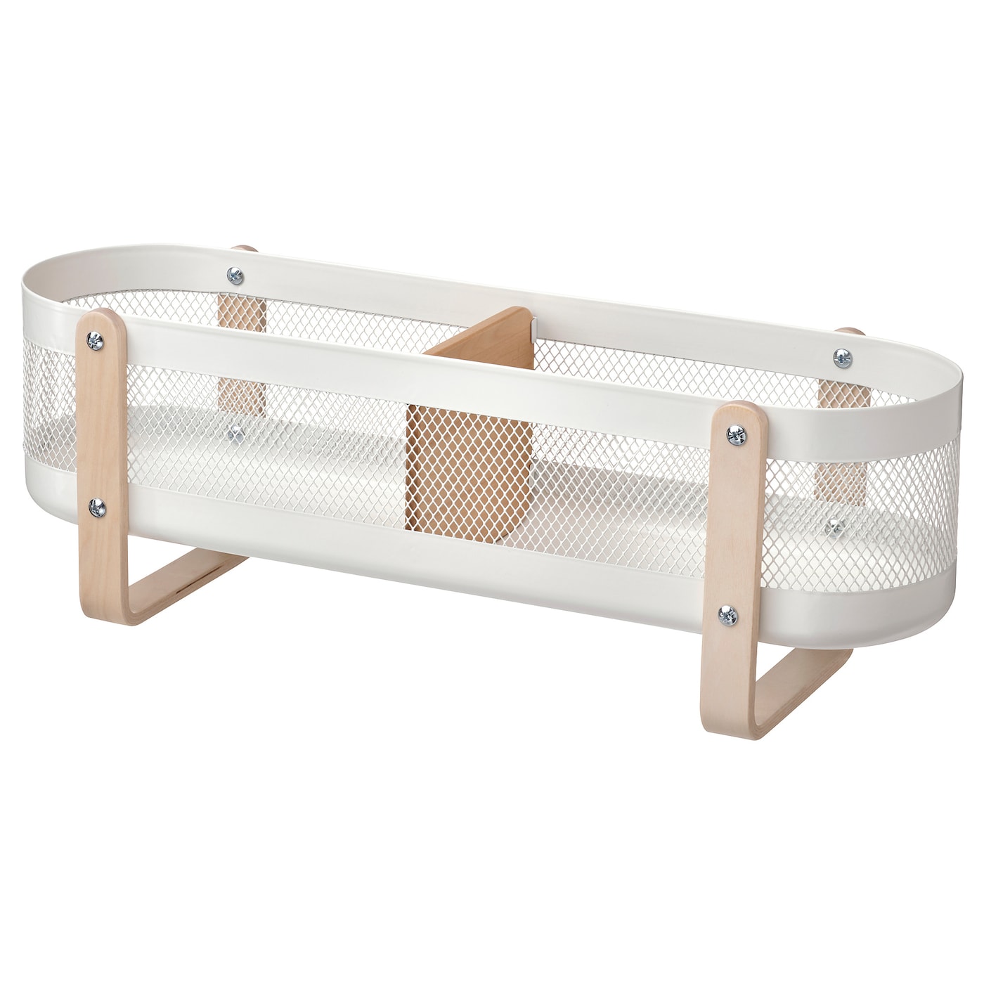 IKEA RISATORP organizer na biurko, biały, 50x16x17 cm