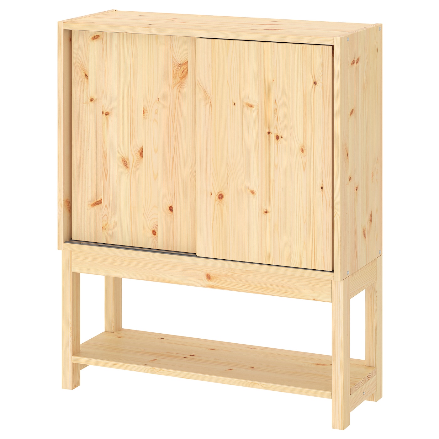 IKEA IVAR regał z drzwiami przesuwanymi, sosna, 80x30x97 cm