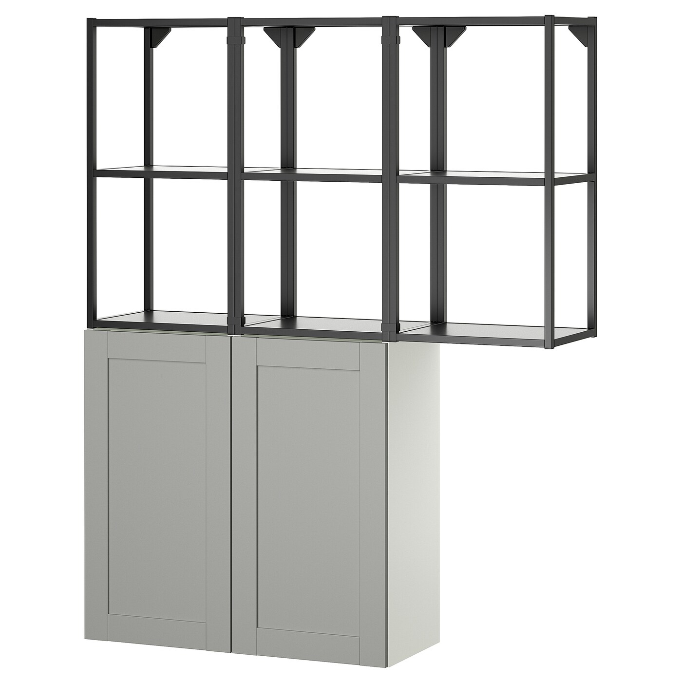 IKEA ENHET regał, antracyt/szary rama, 120x32x150 cm