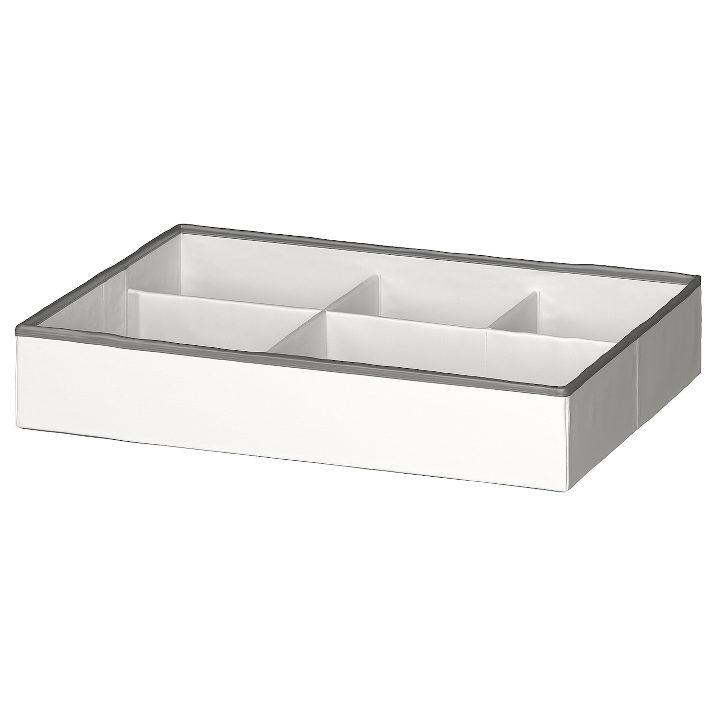 IKEA JÄTTEBJÖRN organizer, biały/szary, 50x35x9 cm
