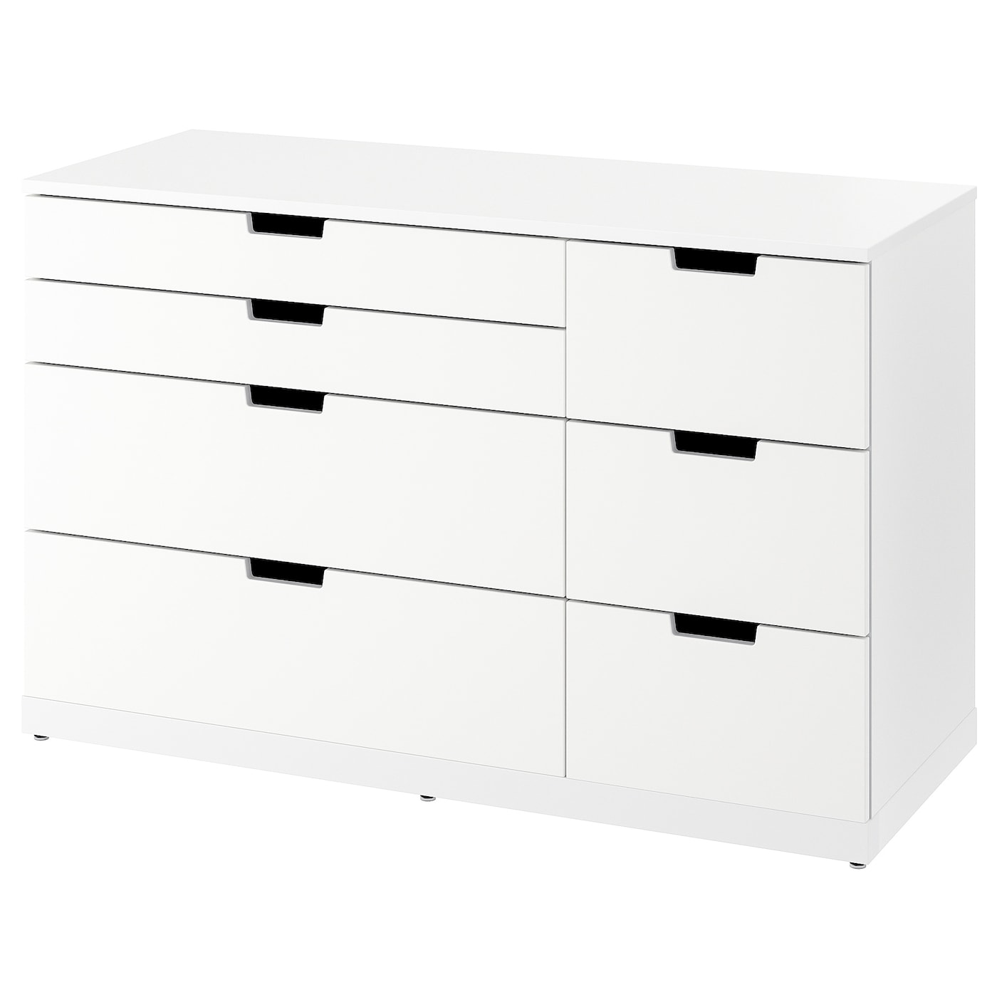 IKEA NORDLI komoda, 7 szuflad, biały, 120x76 cm