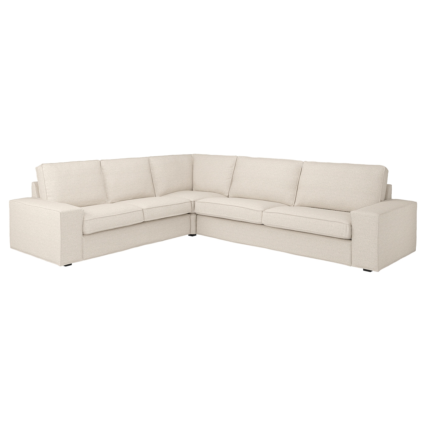 IKEA KIVIK sofa narożna 5-osobowa, Gunnared beżowy, Głębokość: 95 cm