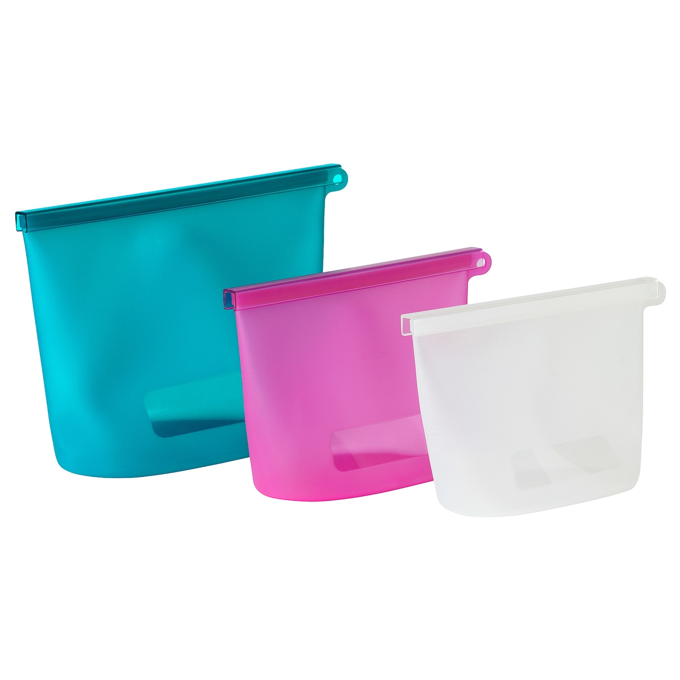 IKEA FILFISK 3szt woreczki strunowe, wielobarwny, 1.0/1.2/2.5 l