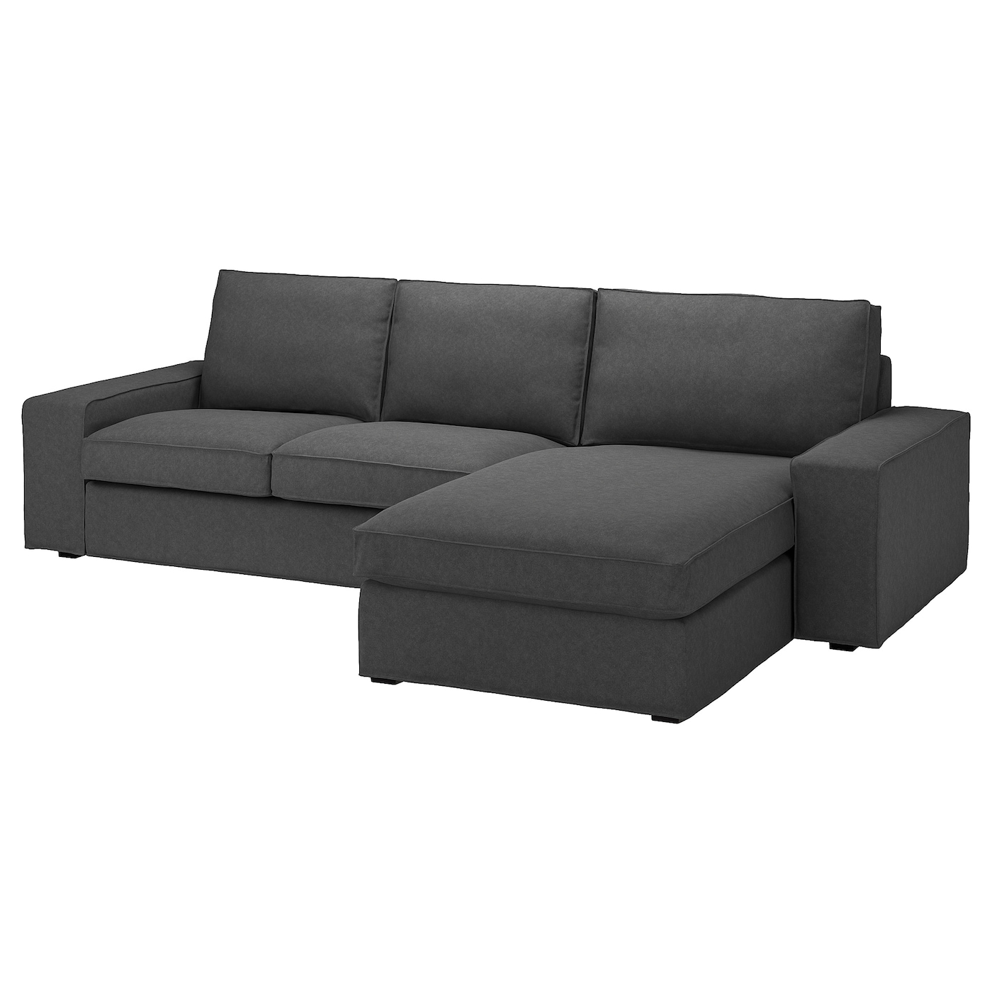 IKEA KIVIK sofa 3-osobowa z szezlongiem, Tallmyra średnioszary, Maksymalna szerokość: 280 cm