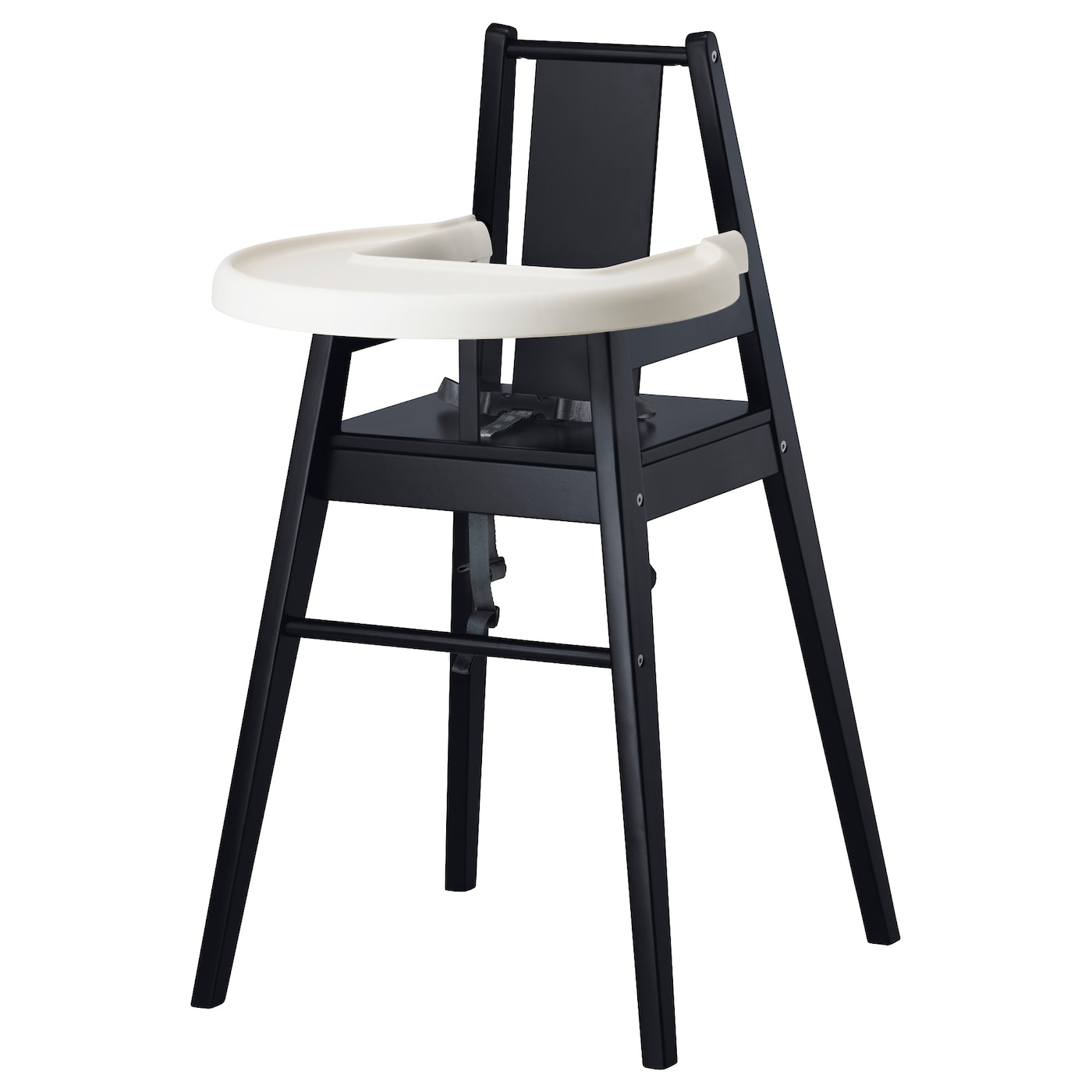 IKEA BLÅMES krzesełko do karmienia, czarny, Szerokość: 52 cm