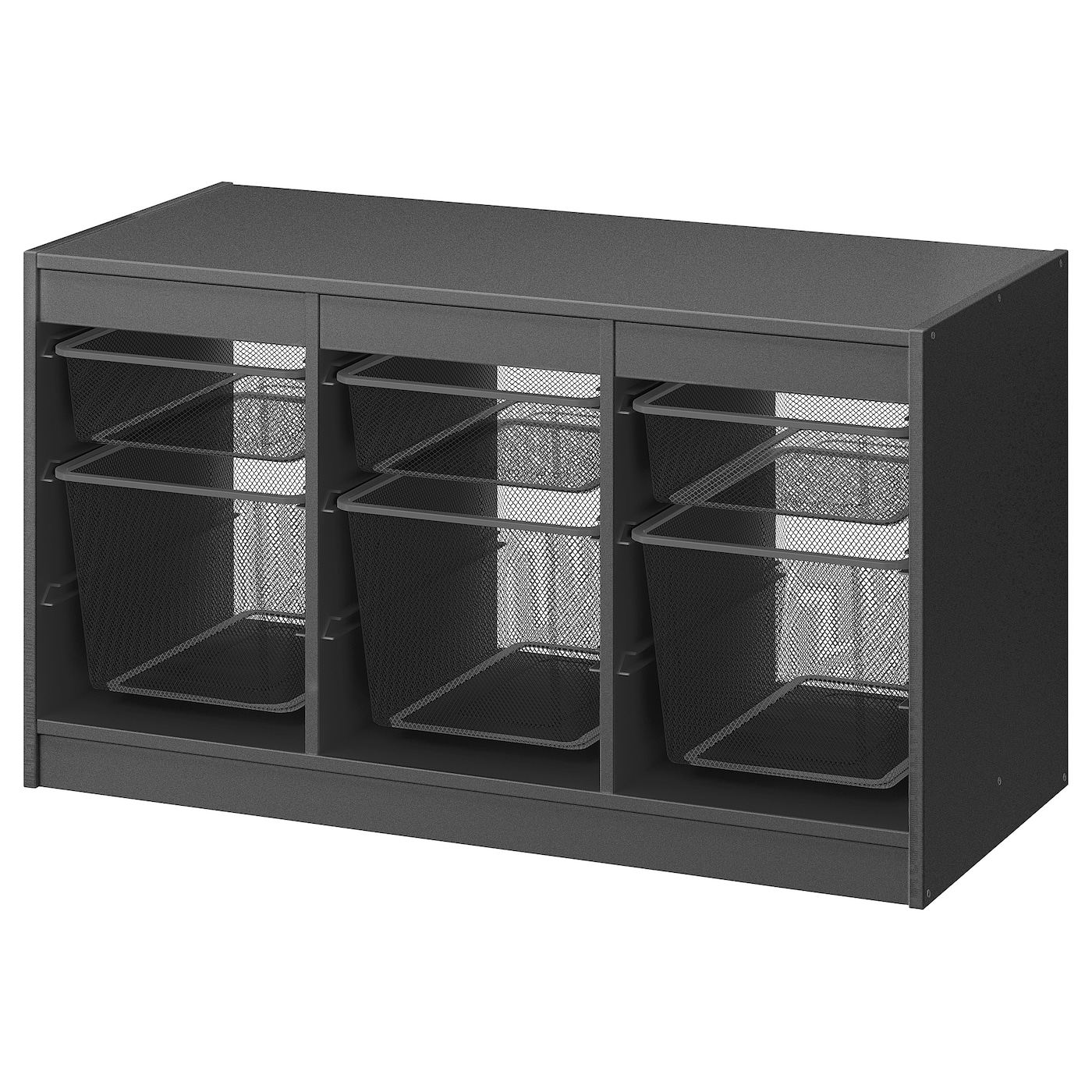 IKEA TROFAST regał z pojemnikami, szary/ciemnoszary, 99x44x56 cm