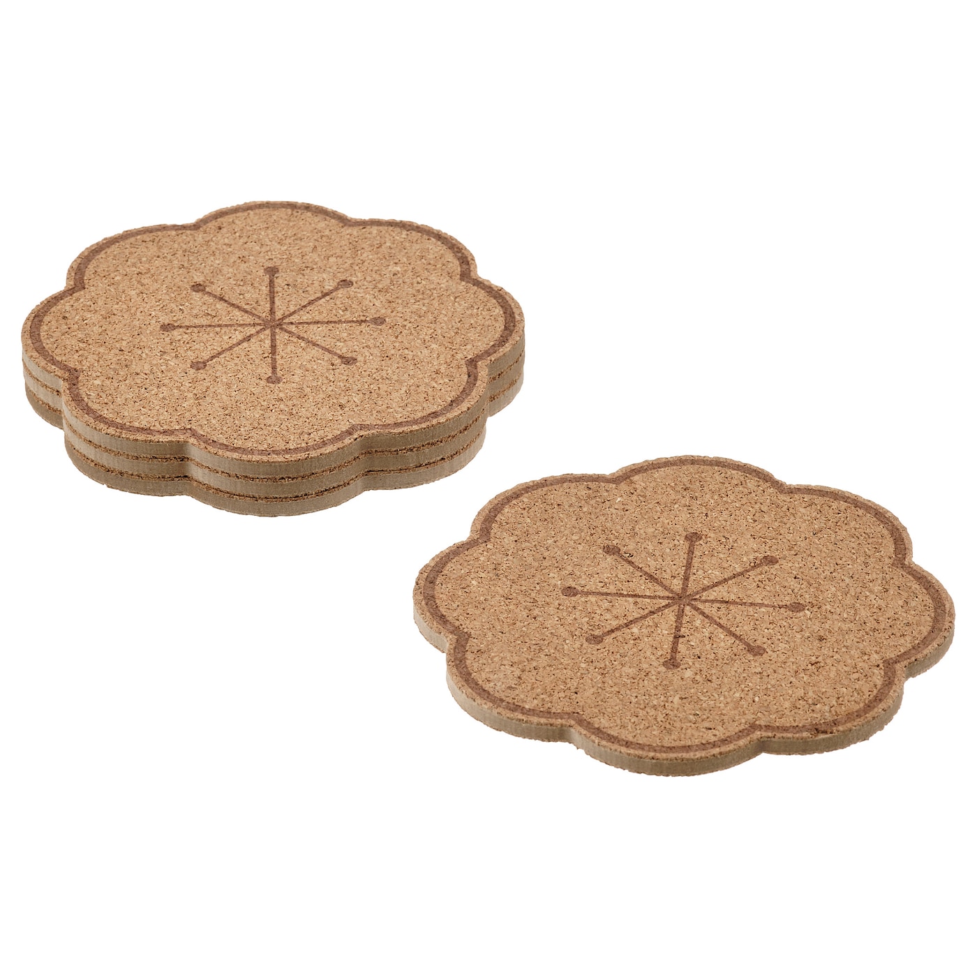 IKEA SVARTVIDE podkładka pod kubek, korek/wzór, 10 cm