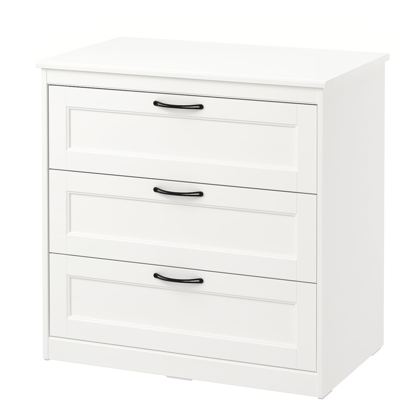 IKEA SONGESAND komoda, 3 szuflady, biały, 82x81 cm