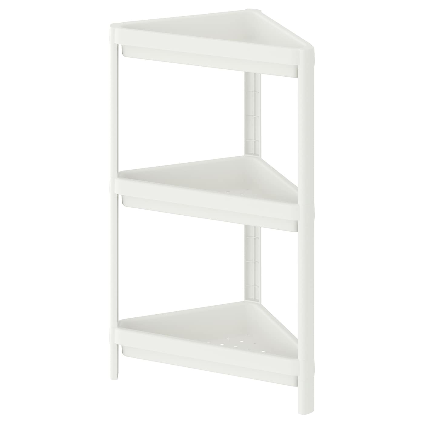 IKEA VESKEN regał narożny, biały, 33x33x71 cm