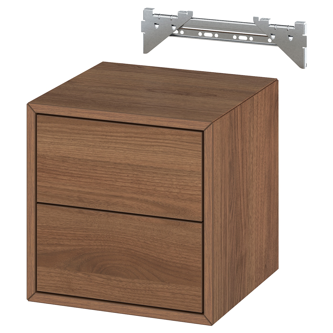 IKEA EKET szafka ścienna z 2 szufladami, orzech, 35x35x35 cm