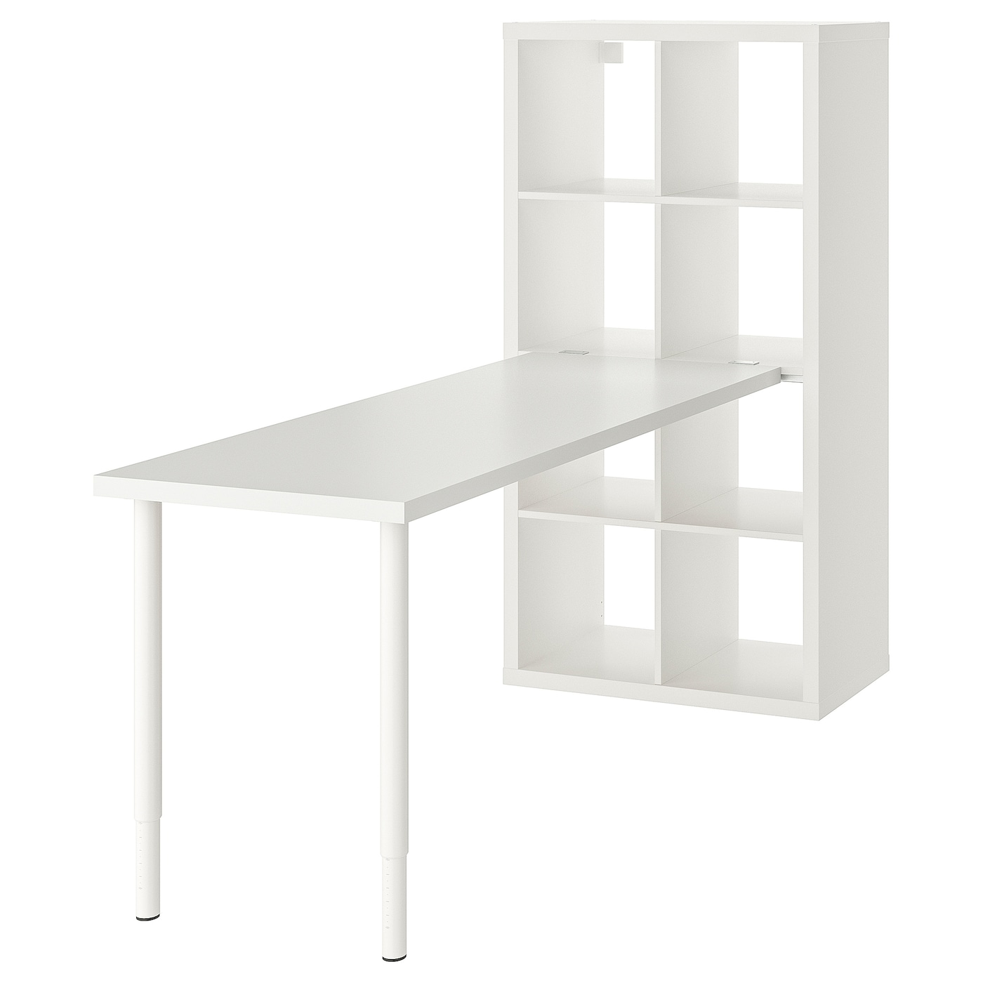 IKEA KALLAX / LAGKAPTEN biurko, biały, 77x179x147 cm
