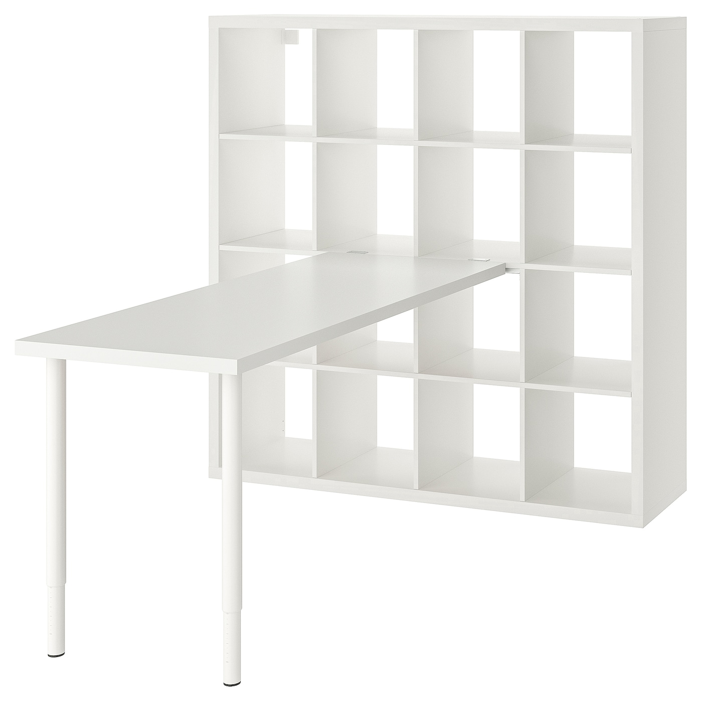 IKEA KALLAX / LAGKAPTEN biurko, biały, 147x179x147 cm