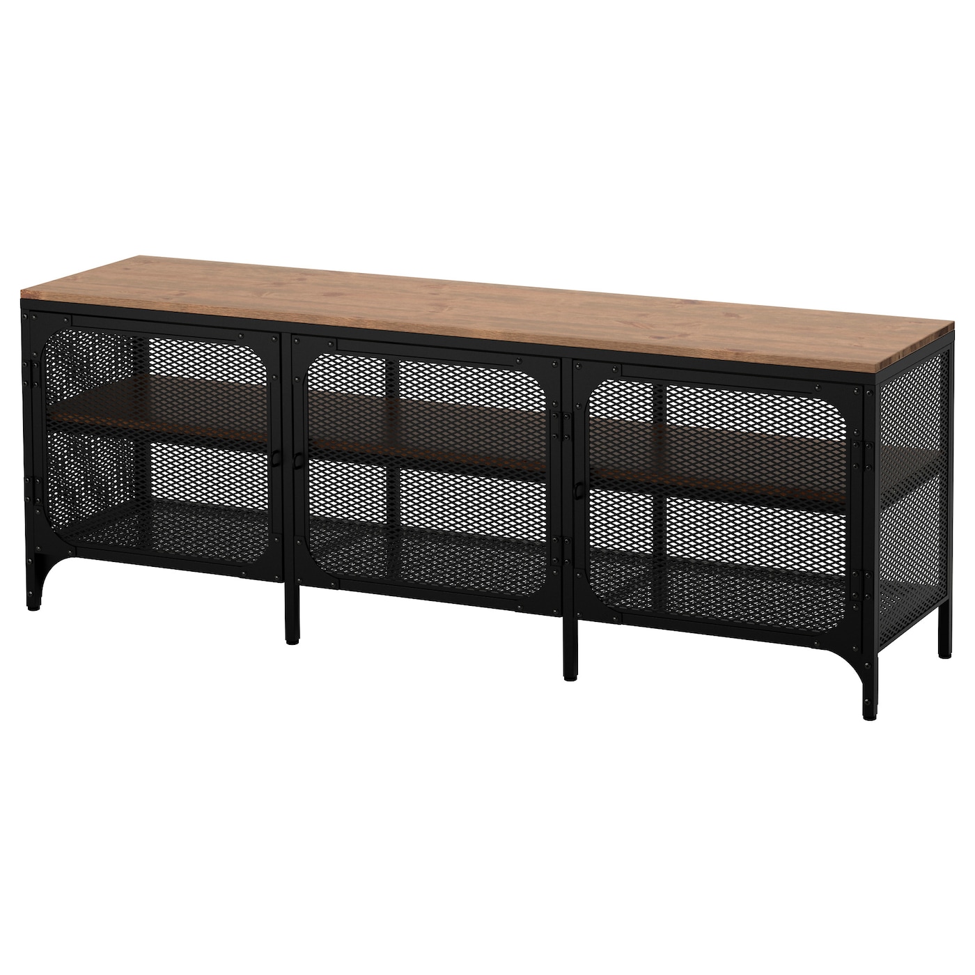 IKEA FJÄLLBO szafka pod TV, czarny, 150x36x54 cm