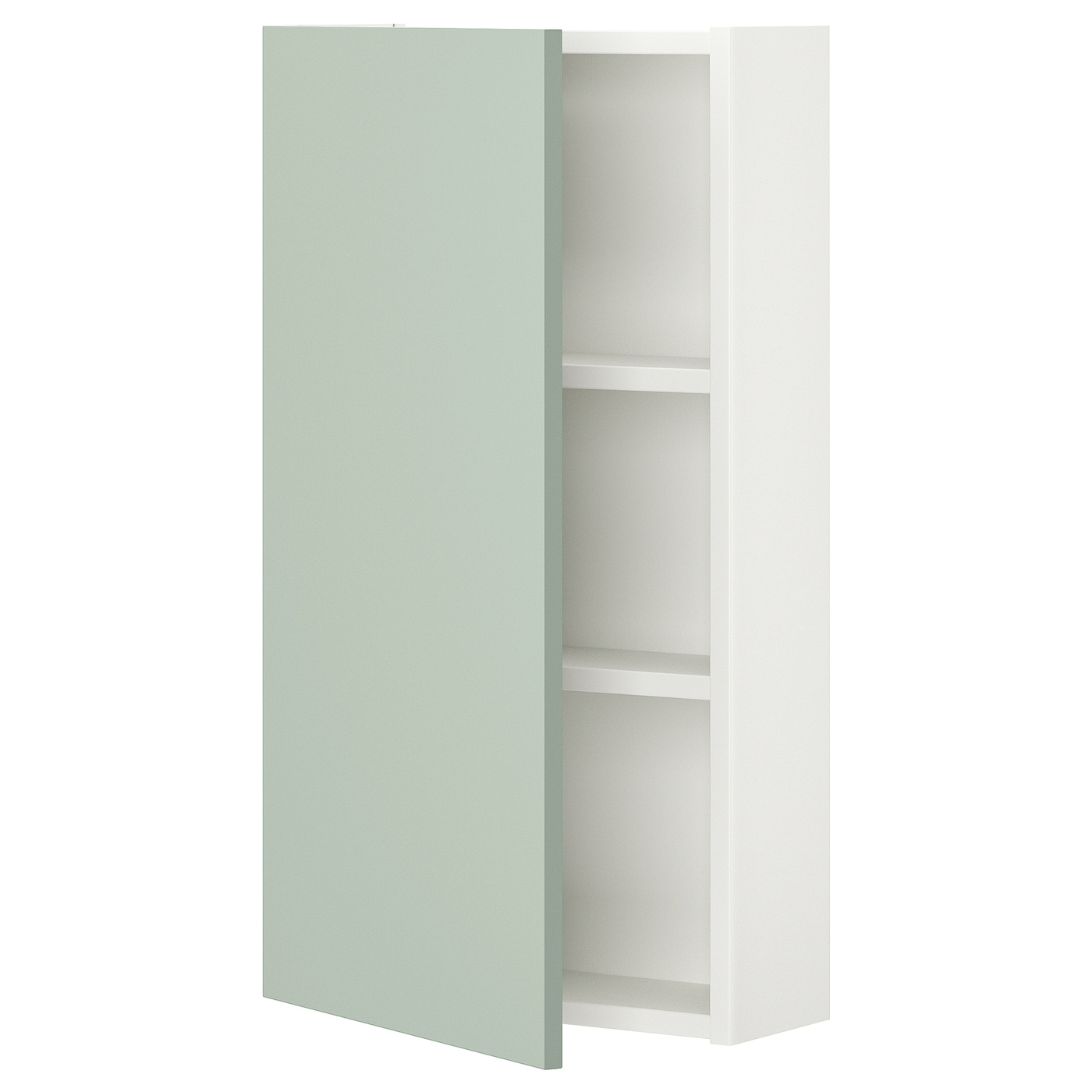 IKEA ENHET szafka wisząca 2półki/drzwi, biały/blady szarozielony, 40x17x75 cm