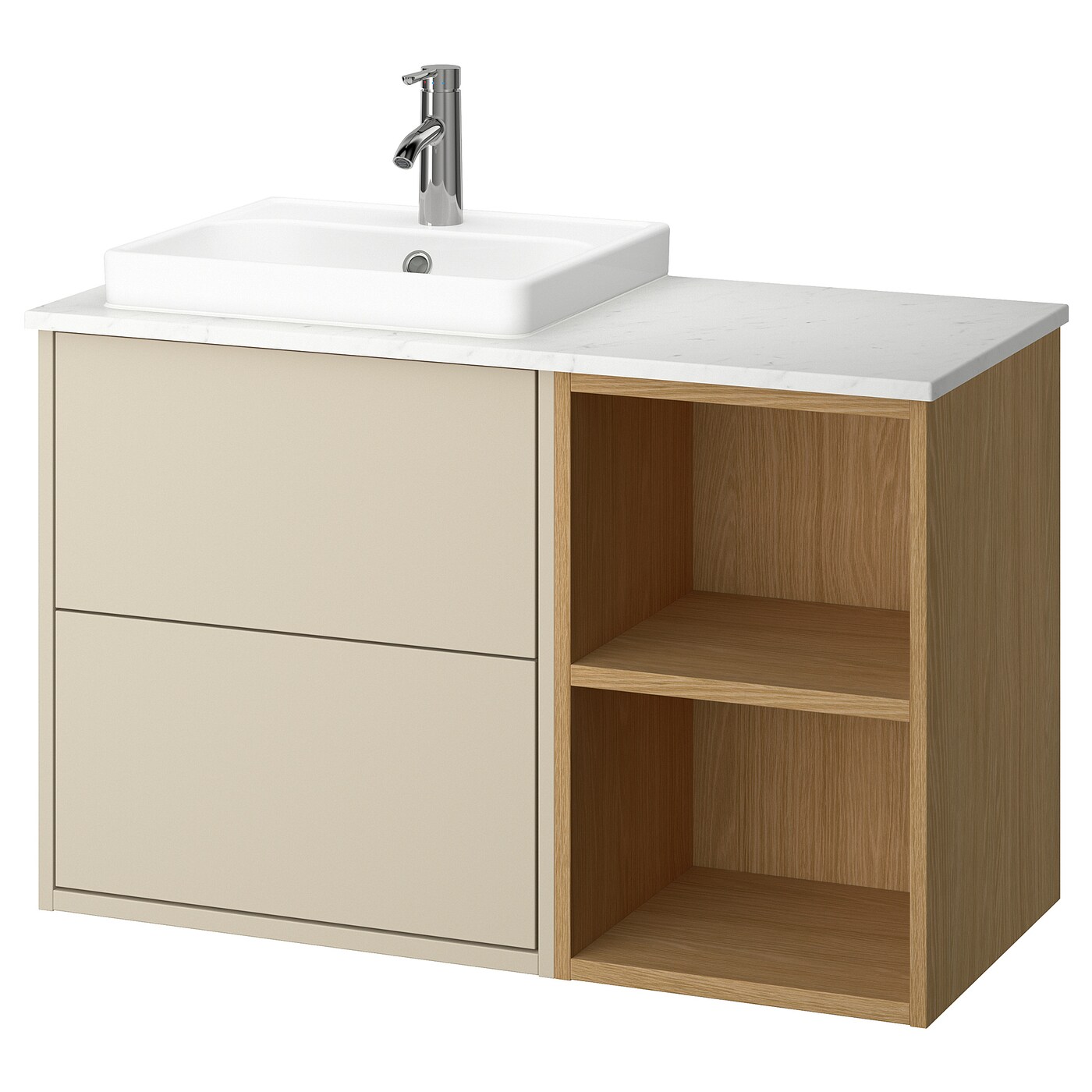 IKEA HAVBÄCK / ORRSJÖN szafka pod umyw/umywalka/bateria, beżowy, 102x49x71 cm