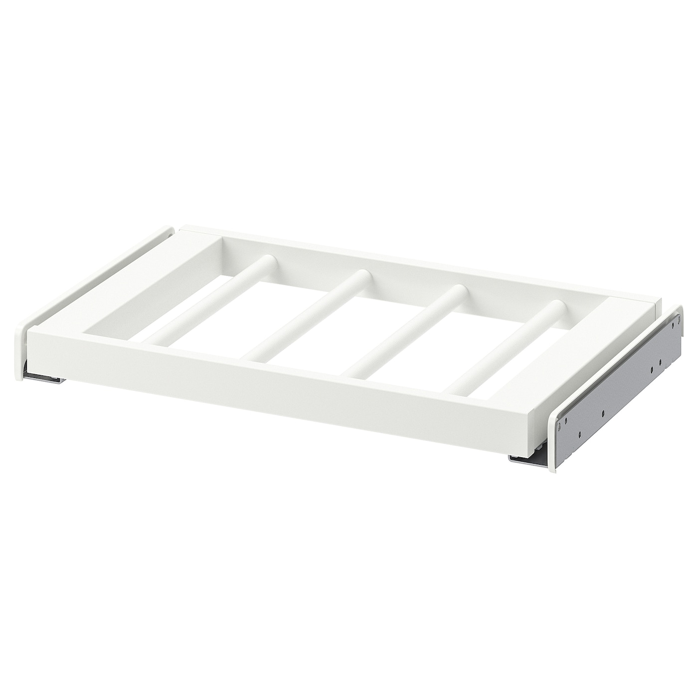 IKEA KOMPLEMENT wysuwany wieszak na spodnie, biały, 50x35 cm
