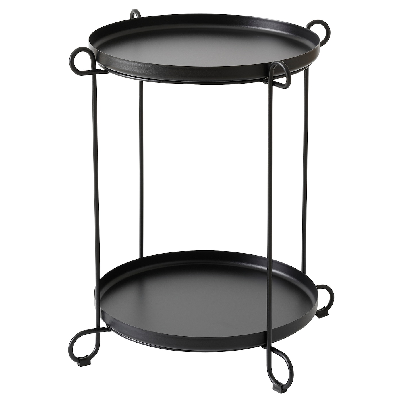 IKEA LIVELYCKE stolik z tacą, czarny, 50 cm
