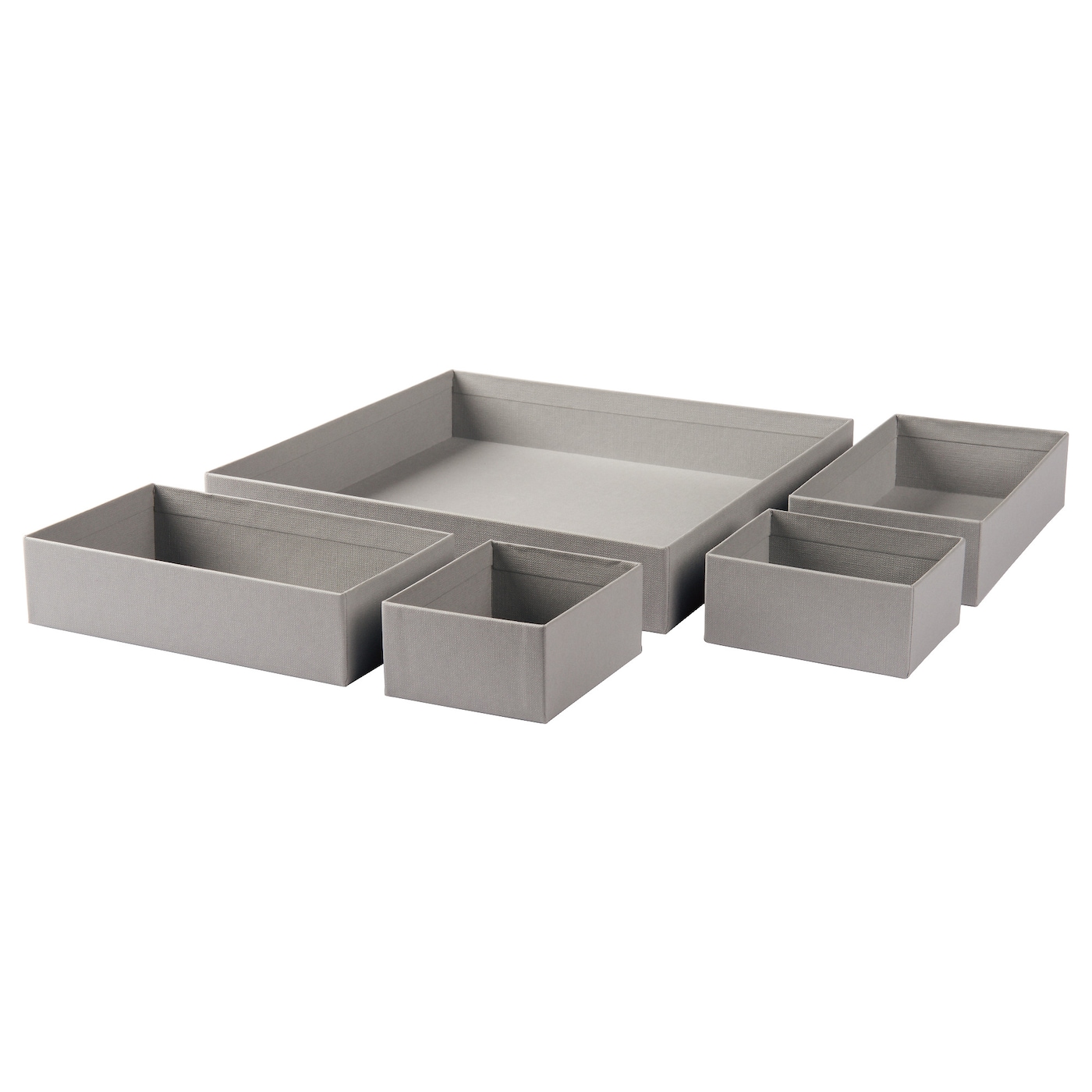 IKEA GRÅSIDAN pudełko, 5 szt, szary